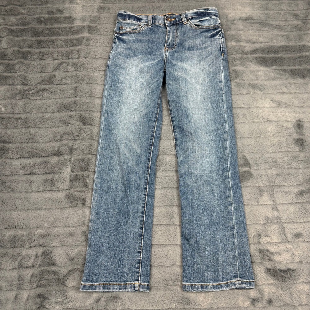 Lucky Brand Girls Classic Straight Leg Jeans Medium Wash Size 10 Stretch Denim